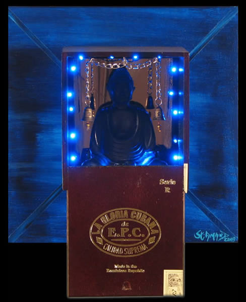 Michael St. Amand Buddha In A Box | Blue